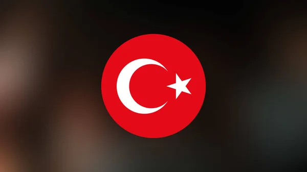 Turkey Flag Blurred Background — Stock Photo, Image