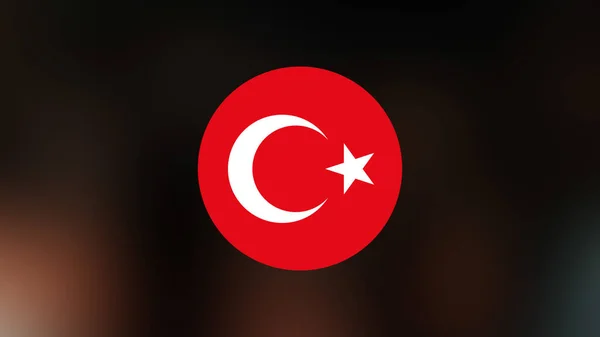 Turkey Flag Blurred Background — Stock Photo, Image