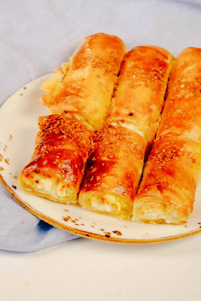 Delicious Pastry Feta Cheese Filling — Φωτογραφία Αρχείου