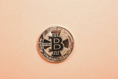 Bitcoin para, bitcoin 'in yakın plan görüntüsü