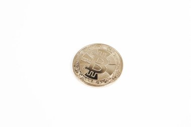 Bitcoin para, bitcoin 'in yakın plan görüntüsü