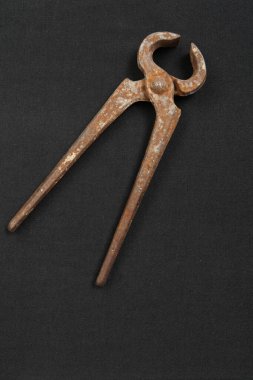 Bir çift paslı meme ucu.