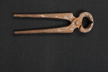 Bir çift paslı meme ucu.