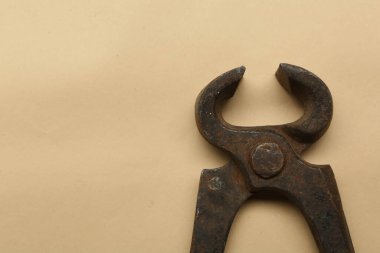 Bir çift paslı meme ucu.