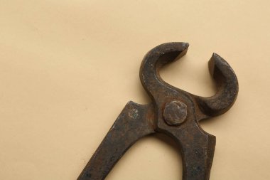 Bir çift paslı meme ucu.