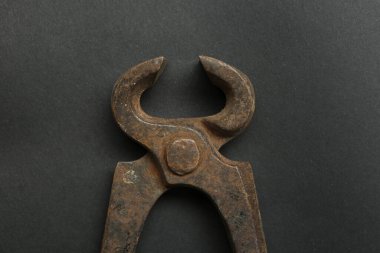 Bir çift paslı meme ucu.