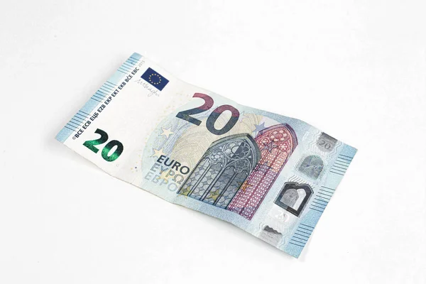 Moneda Europea Dinero Billetes Euros — Foto de Stock