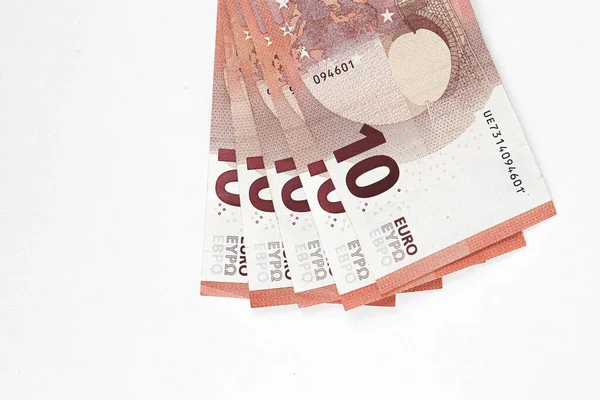 Pieniądze Walucie Europejskiej Banknoty Euro — Zdjęcie stockowe