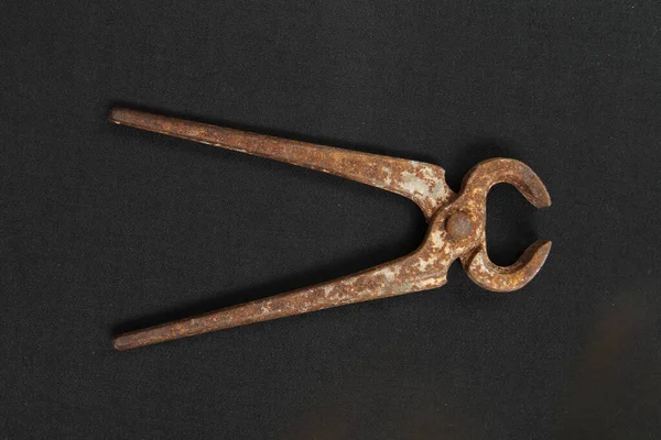 Bir çift paslı meme ucu.