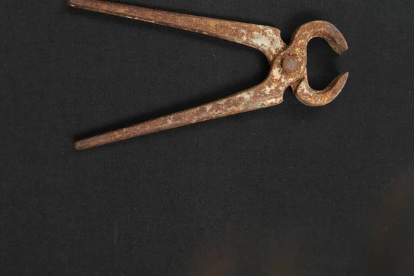 Bir çift paslı meme ucu.