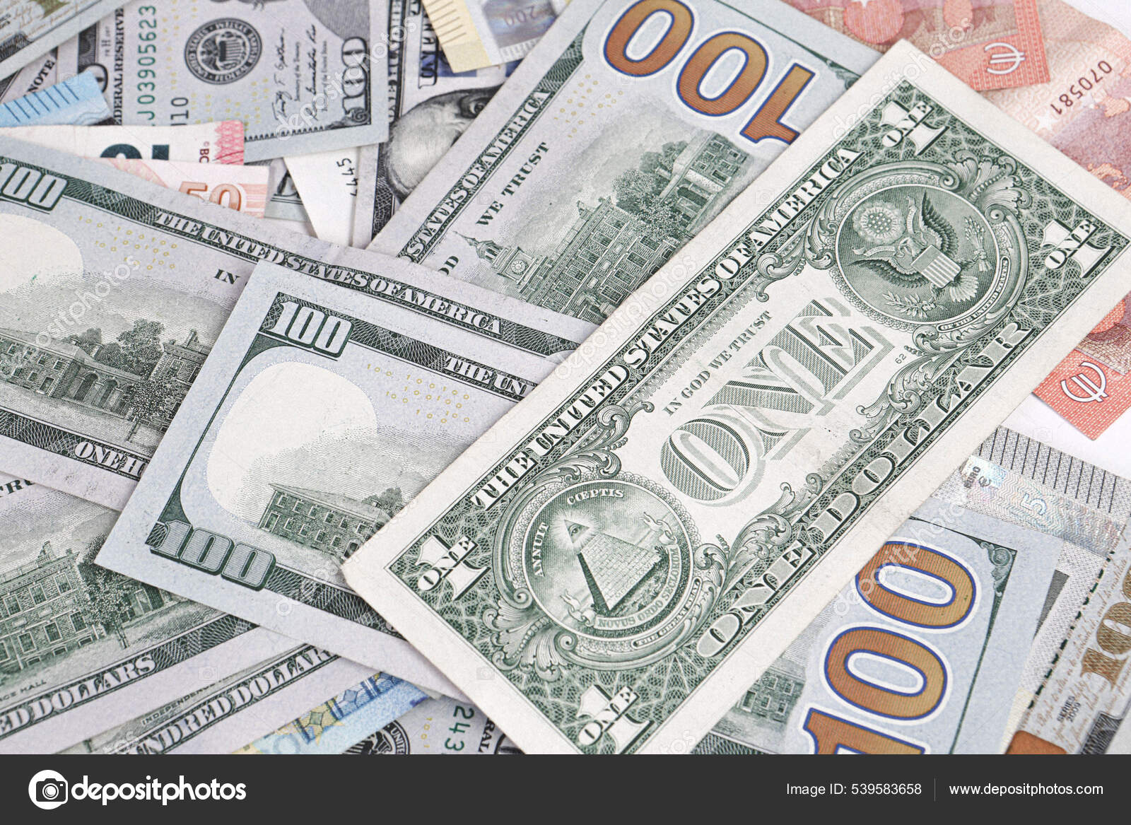 Multi Euro Dolar Cash Coin Different Type New Generation Banknotes — Stock  Photo © utkudemirsoy #539583658