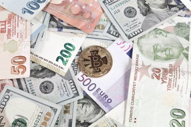 Multi Euro Nakit ve Bozuk Para, farklı türde yeni nesil banknotlar, bitcoin, Türk lirası