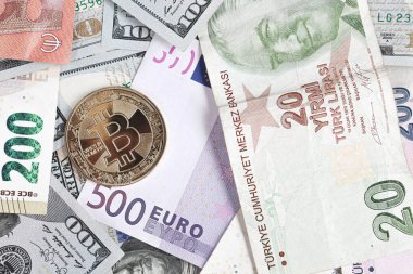 Multi Euro Nakit ve Bozuk Para, farklı türde yeni nesil banknotlar, bitcoin, Türk lirası