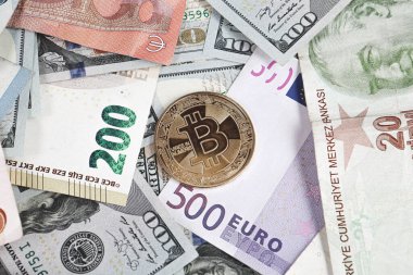Multi Euro Nakit ve Bozuk Para, farklı türde yeni nesil banknotlar, bitcoin, Türk lirası