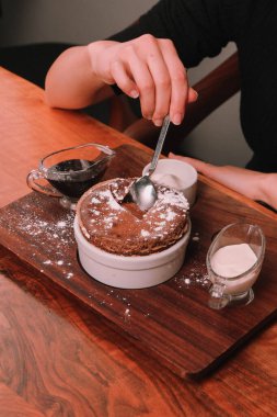 dondurma çikolatalı sufle