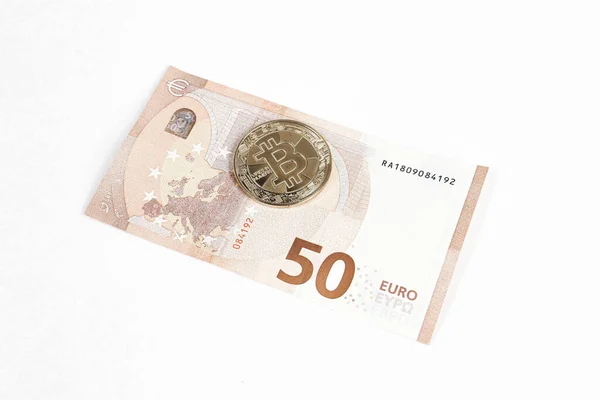 Multi Euro Dolar Efectivo Diferentes Tipos Billetes Nueva Generación Bitcoin —  Fotos de Stock