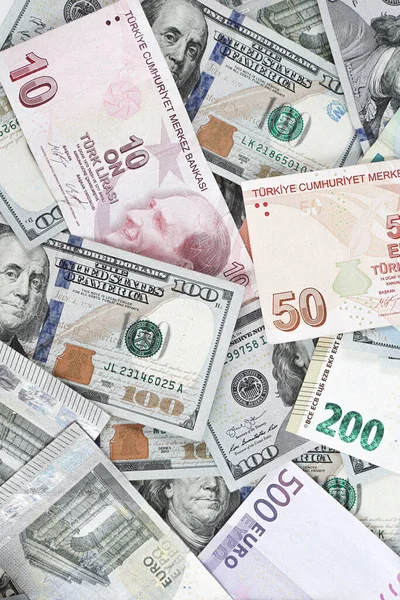 Multi Euro Dolar Efectivo Moneda Diferentes Tipos Billetes Nueva Generación — Foto de Stock