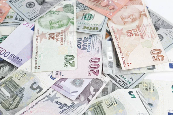 Multi Euro Dolar Efectivo Moneda Diferentes Tipos Billetes Nueva Generación — Foto de Stock