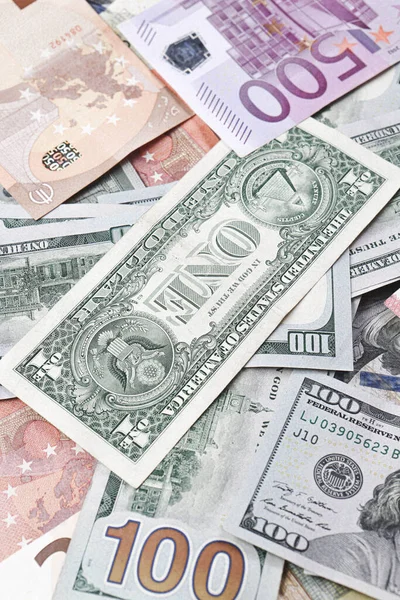 Multi Euro Dolar Contant Geld Munt Verschillende Soorten Nieuwe Generatie — Stockfoto