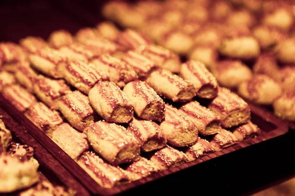 Grupo Galletas Surtidas Chip Chocolate Pasas Avena Chocolate Blanco — Foto de Stock