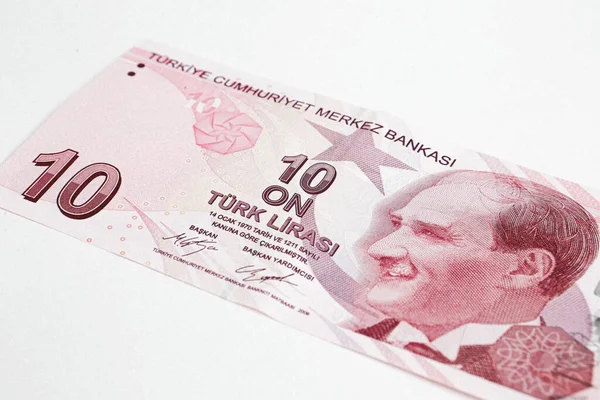 Turkisk Valuta Turkiska Lira Sedlar — Stockfoto