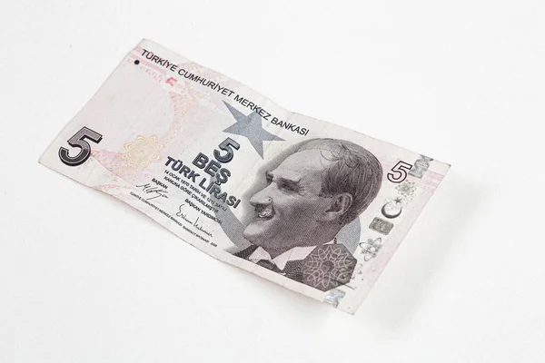 Turkse Valuta Turkse Lire Bankbiljetten — Stockfoto