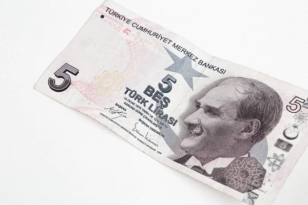 Waluta Turecka Banknoty Tureckie — Zdjęcie stockowe