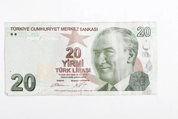 Turkse Valuta Turkse Lire Bankbiljetten — Stockfoto