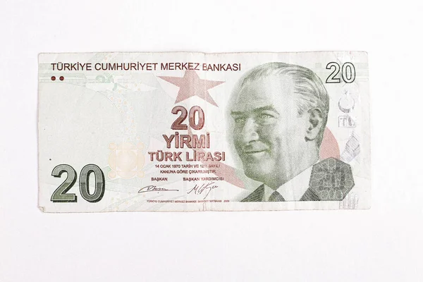 Waluta Turecka Banknoty Tureckie — Zdjęcie stockowe