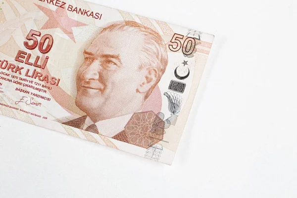 Turkse Valuta Turkse Lire Bankbiljetten — Stockfoto