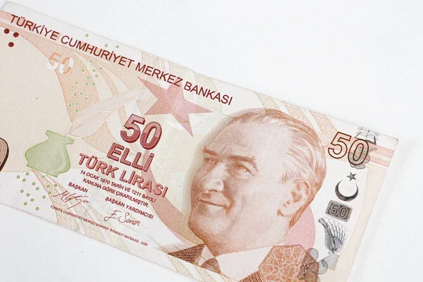 Банкноты Турецкой Валюты Турецкие Лиры — стоковое фото