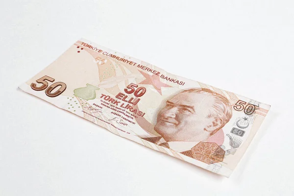 Turkisk Valuta Turkiska Lira Sedlar — Stockfoto