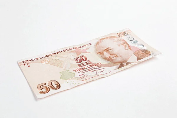 Türk Para Birimi Türk Lireti Banknotları — Stok fotoğraf