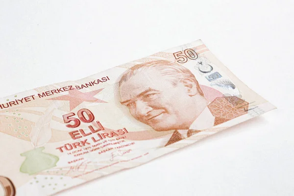 Turkisk Valuta Turkiska Lira Sedlar — Stockfoto