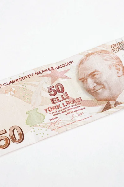 Turkse Valuta Turkse Lire Bankbiljetten — Stockfoto