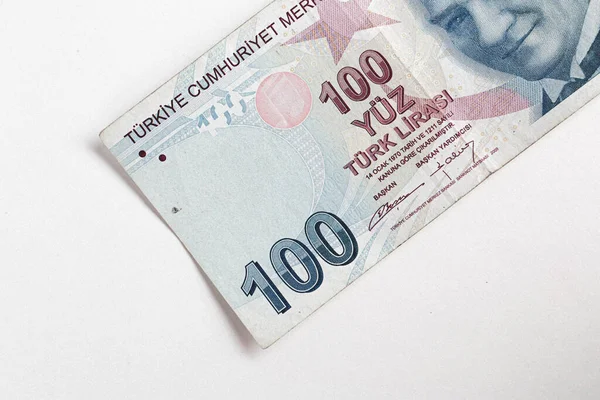 Turkse Valuta Turkse Lire Bankbiljetten — Stockfoto