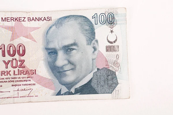 Turkse Valuta Turkse Lire Bankbiljetten — Stockfoto