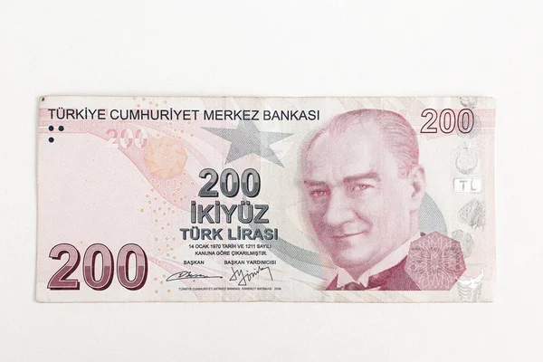 Turkse Valuta Turkse Lire Bankbiljetten — Stockfoto