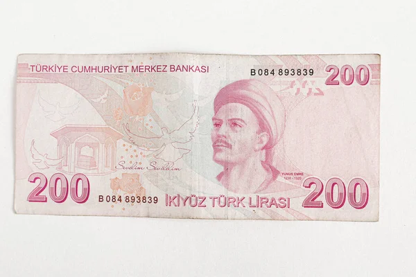 Waluta Turecka Banknoty Tureckie — Zdjęcie stockowe