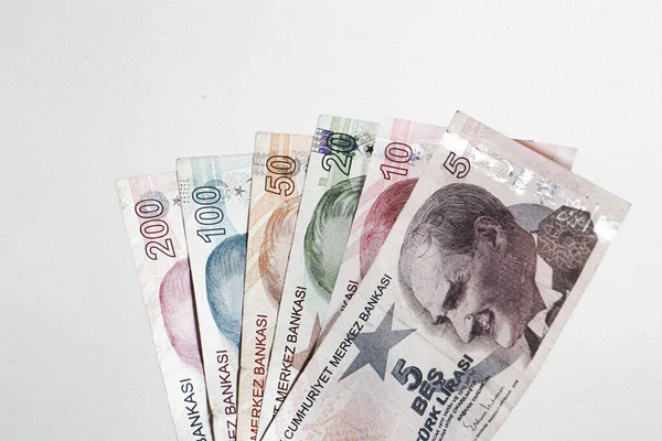 Türk Para Birimi Türk Lireti Banknotları — Stok fotoğraf