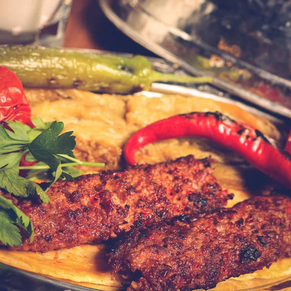 Τουρκικά Και Αραβικά Παραδοσιακά Ραμαζάνι Kebab — Φωτογραφία Αρχείου