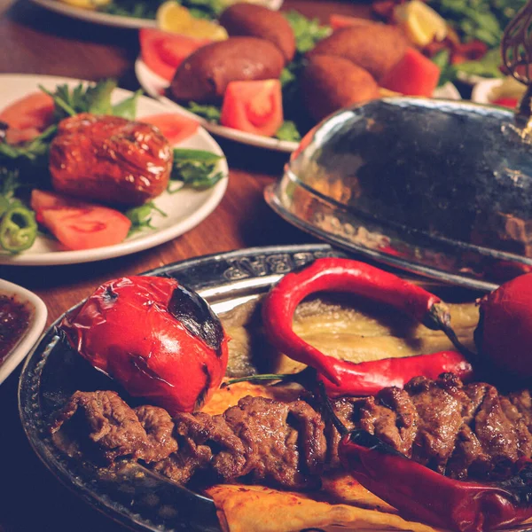 Turco Árabe Tradicional Ramadã Kebab — Fotografia de Stock