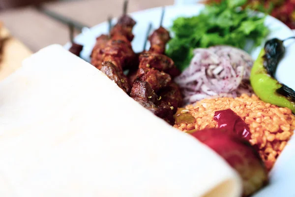 Turco Árabe Tradicional Ramadán Kebab — Foto de Stock