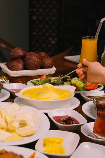 Petit Déjeuner Turc Riche Délicieux — Photo