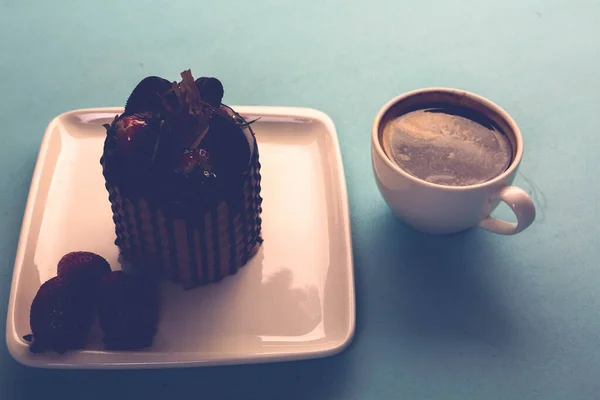 Board Delicious Cake Table — Stock Photo, Image