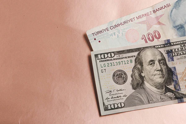 Türk Lirası Amerikan Doları — Stok fotoğraf