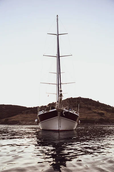 Jacht Motorowy Morzu — Zdjęcie stockowe