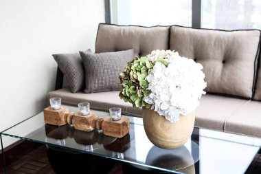 Modern balkon terasının içi