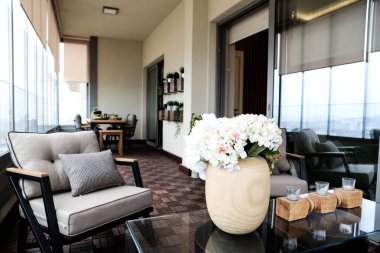 Modern balkon terasının içi