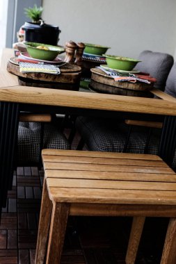 Modern balkon terasının içi